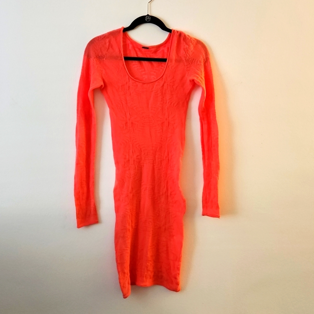 Free People Small Sweater Dress light orange